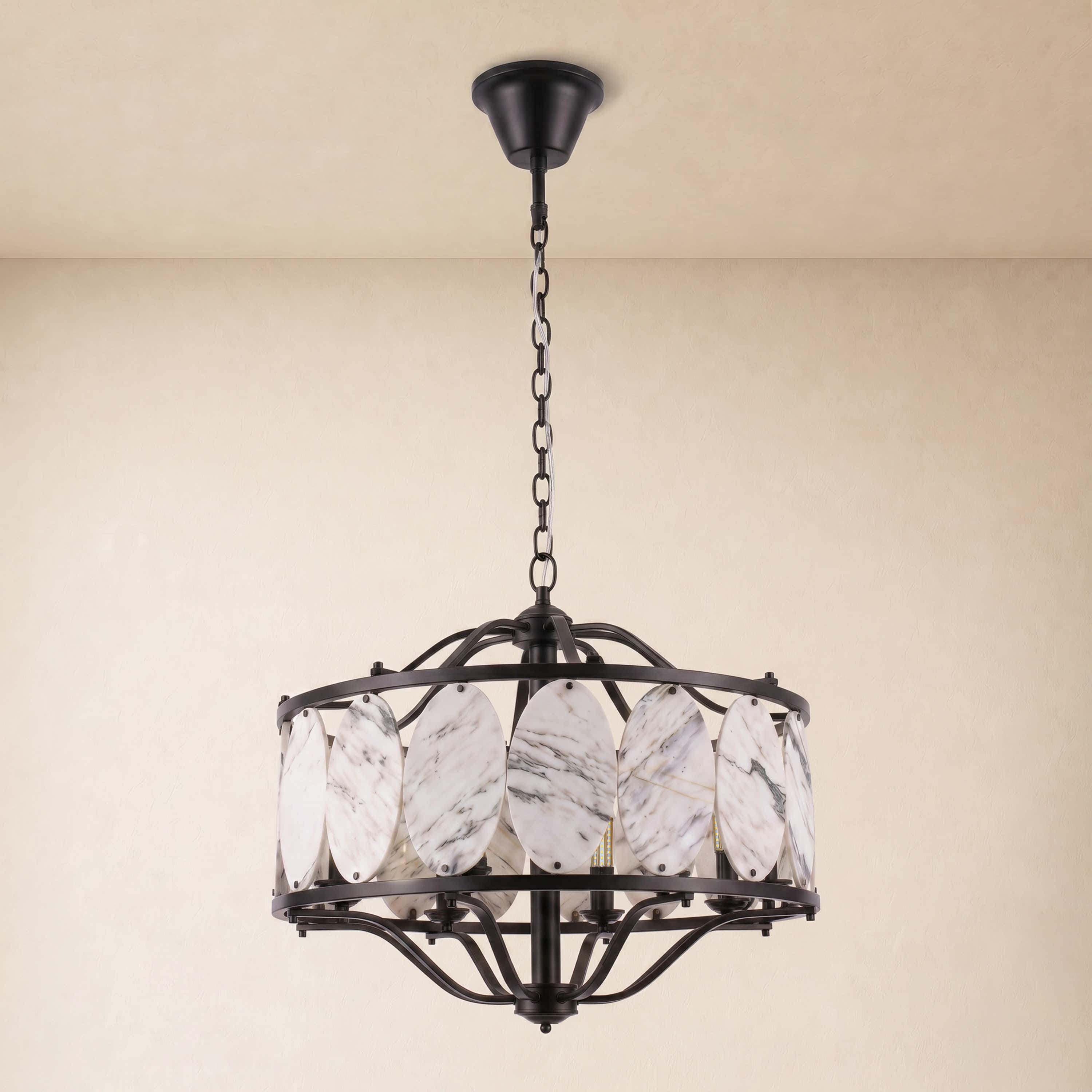 Pietra Quartize Round Chandelier 33.4"D
