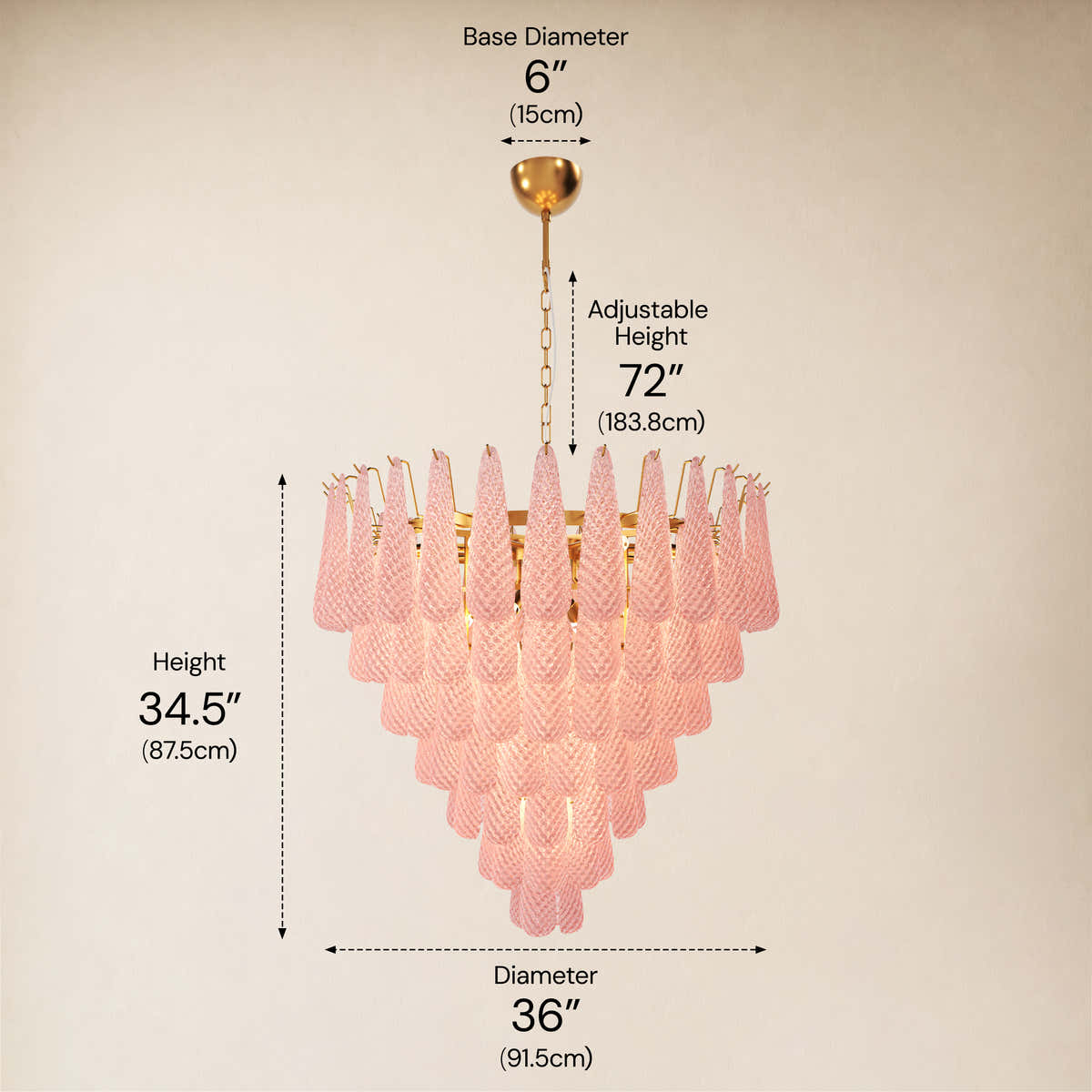 size-image #Finish_Gold,Glass_Pink,Size_36" dimensions 3