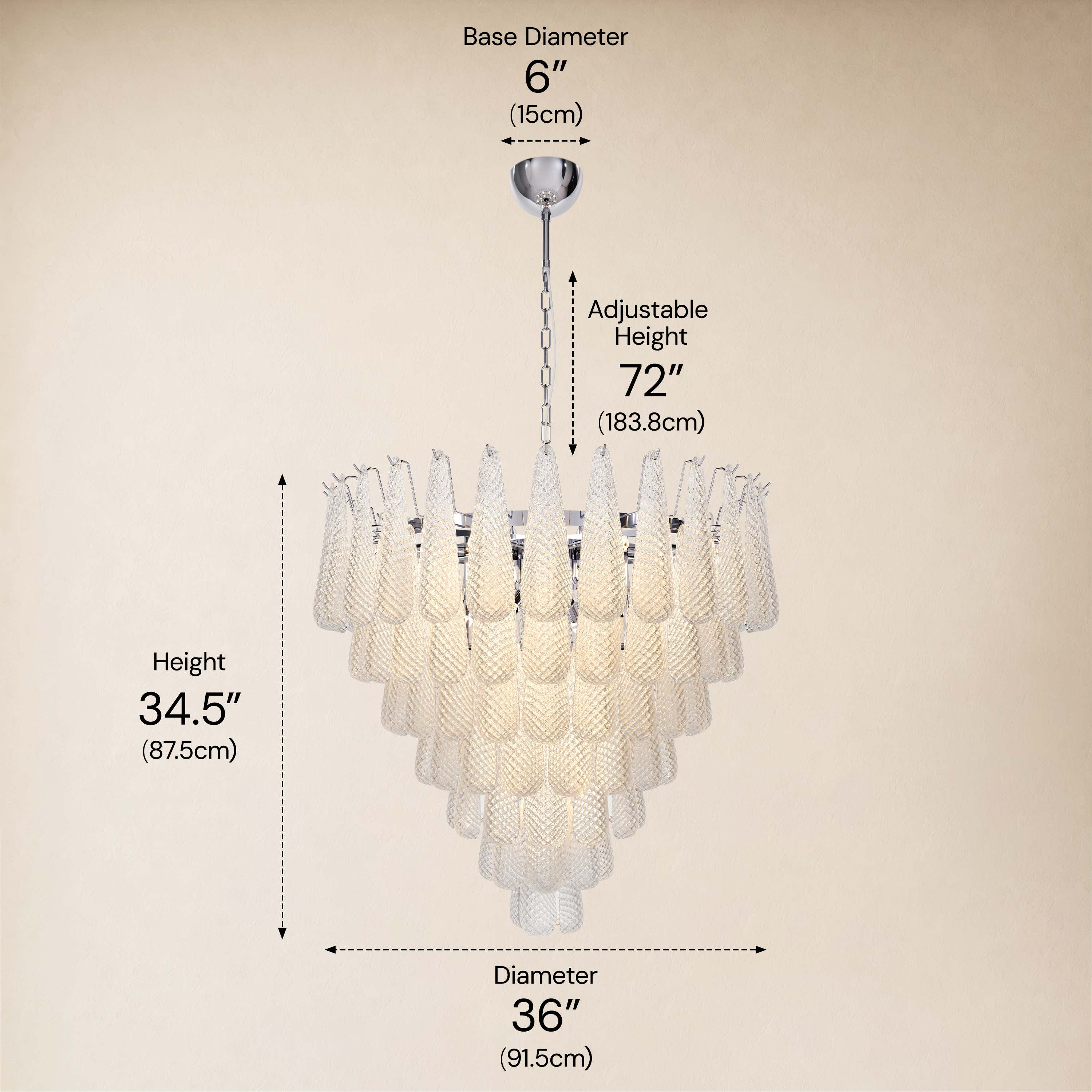 size-image #Finish_Silver,Glass_White,Size_36" dimensions 2