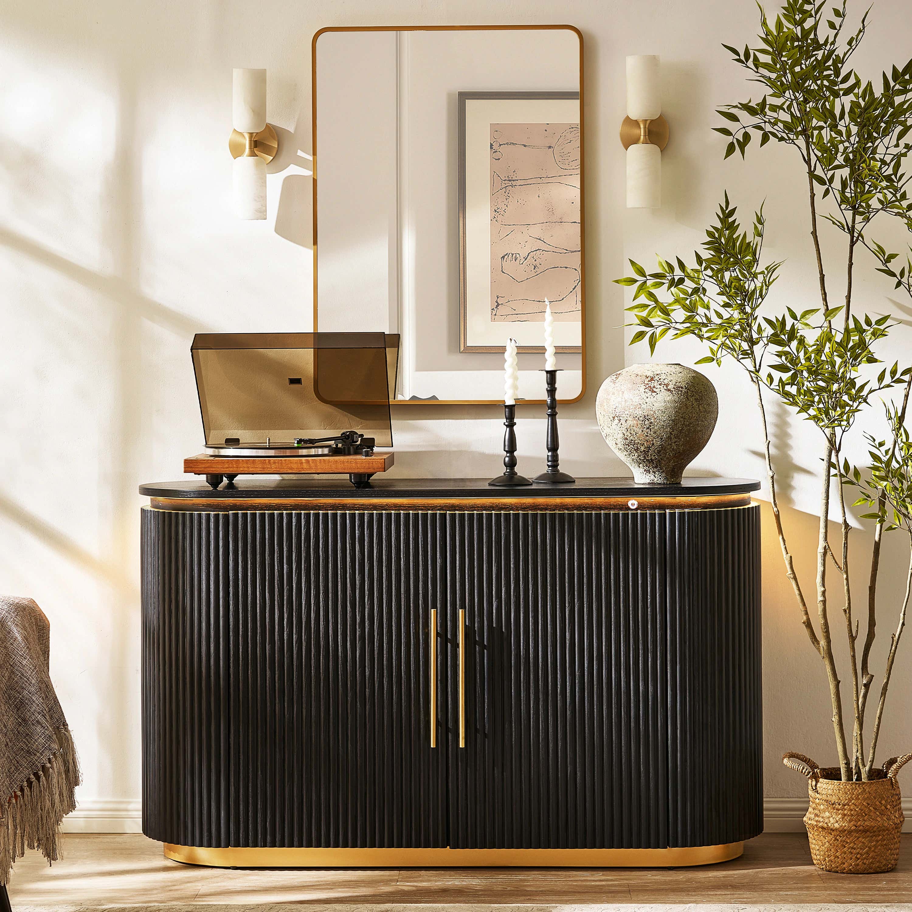 Holton Oak Media Console And Sideboard Set