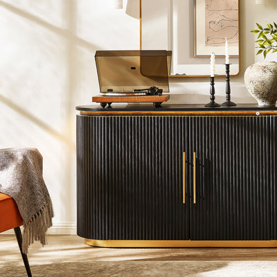 Holton Oak Media Console And Sideboard Set