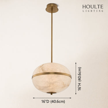 Dadaly Alabaster Small Art Canterbury LED Mini Pendant 16"H