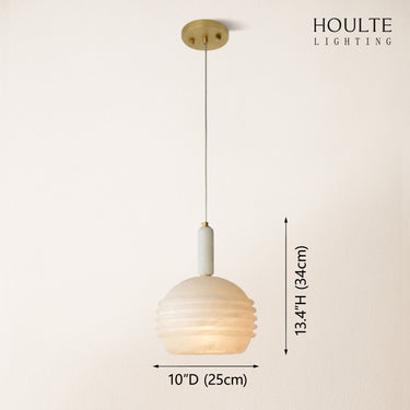 Dadaly Lottia Alabaster Small Art Pendant Light 10"D