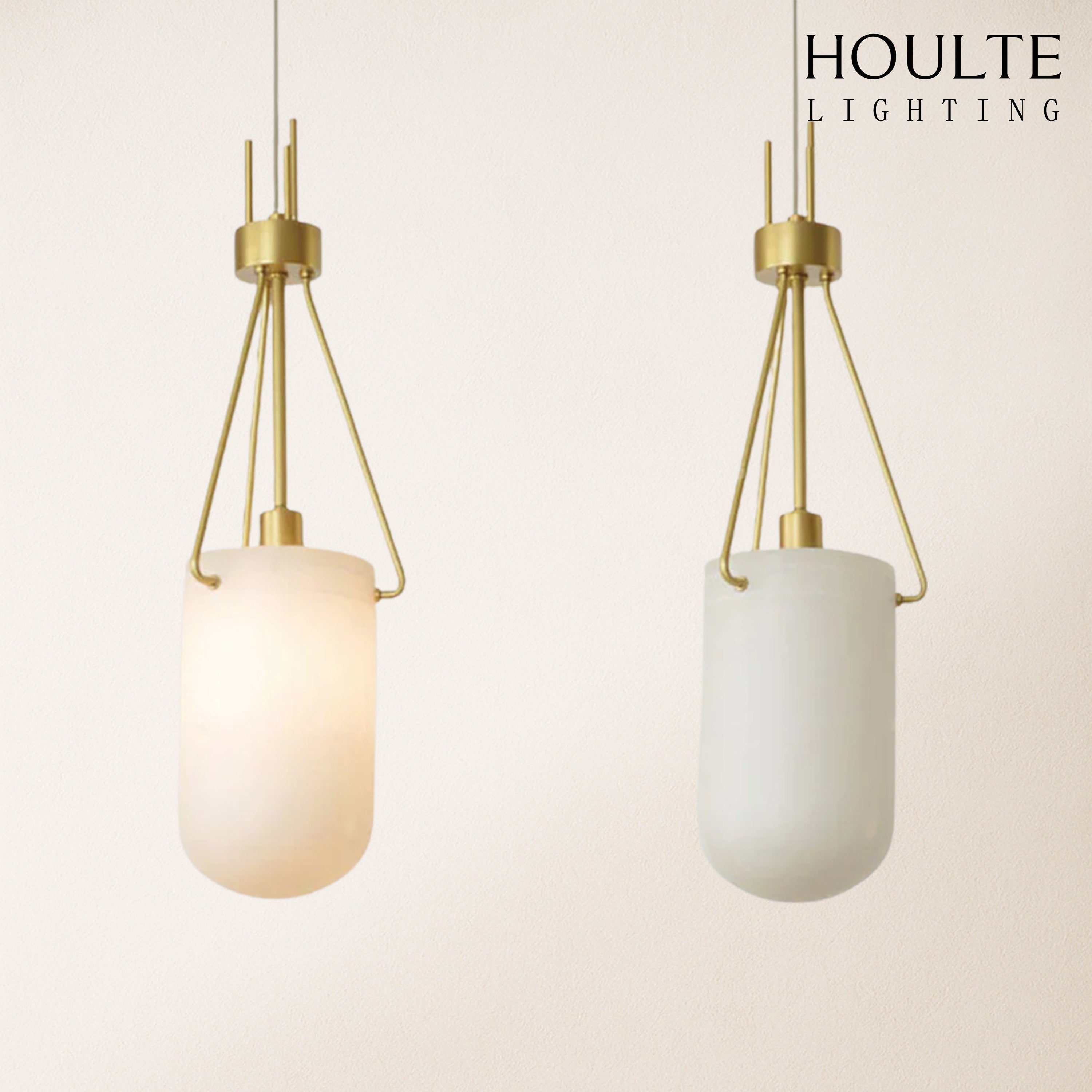 Dadaly Lottia Alabaster Small Art Pendant Light 7"D
