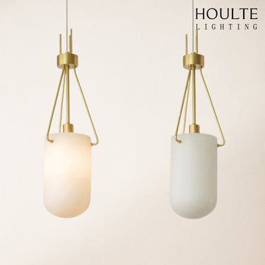 Dadaly Lottia Alabaster Small Art Pendant Light 7"D