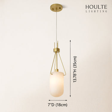 Dadaly Lottia Alabaster Small Art Pendant Light 7"D