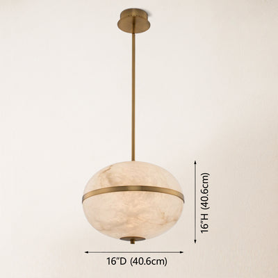 Dadaly Alabaster Small Art Canterbury LED Mini Pendant 40.6cm H