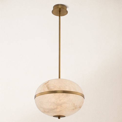 Dadaly Alabaster Small Art Canterbury LED Mini Pendant 40.6cm H