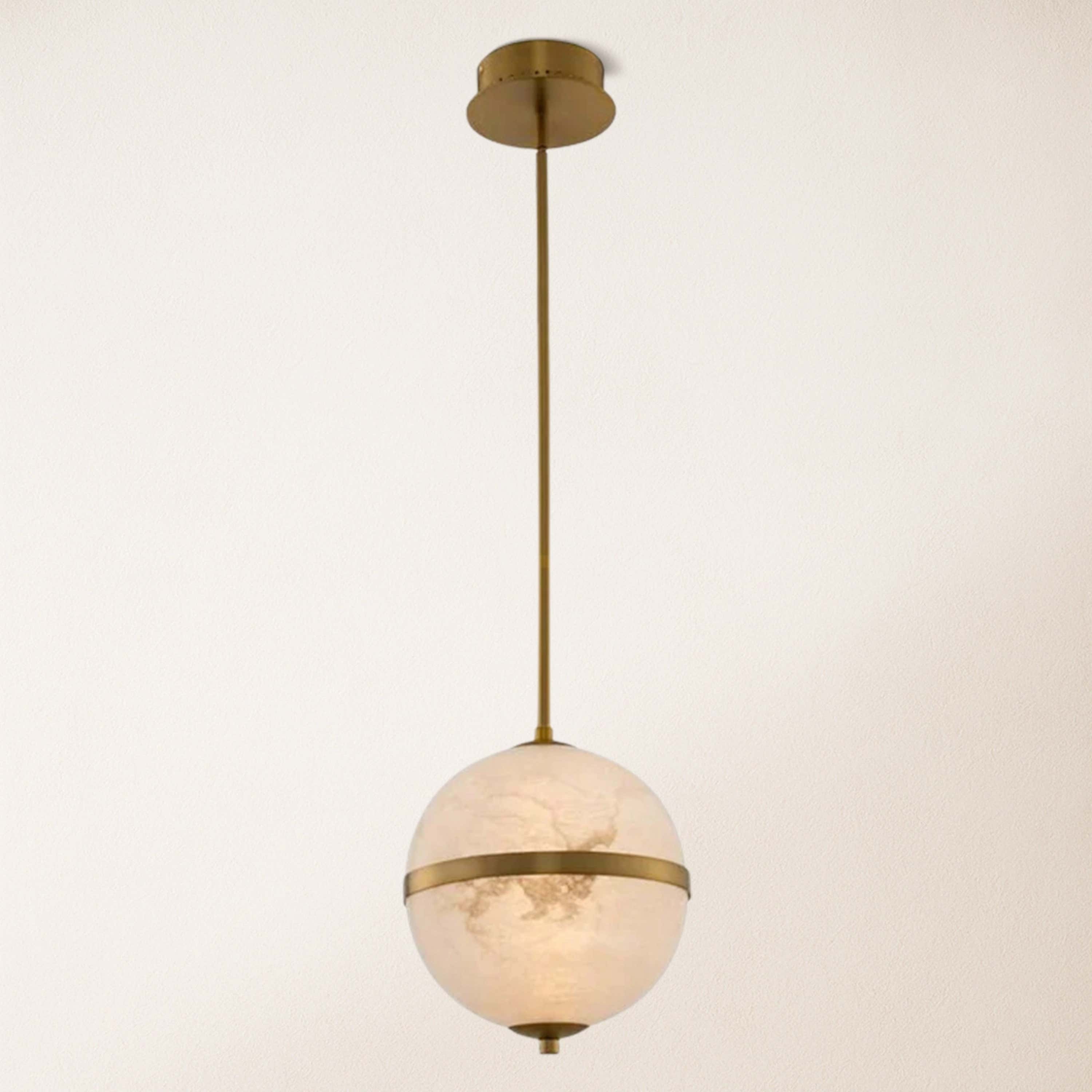 Dadaly Alabaster Small Art Canterbury LED Mini Pendant 10"