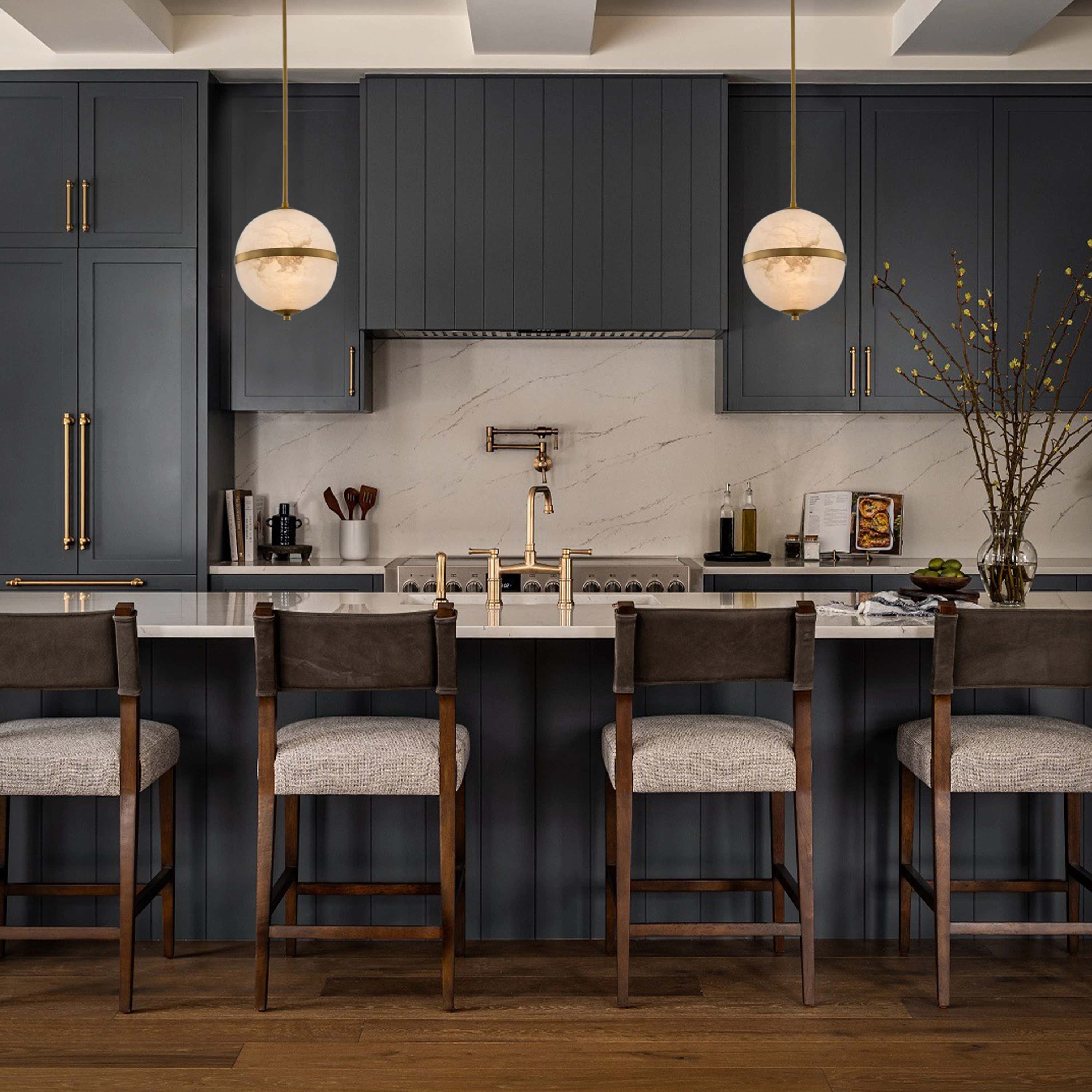 Dadaly Alabaster Small Art Canterbury LED Mini Pendant 40.6cm H