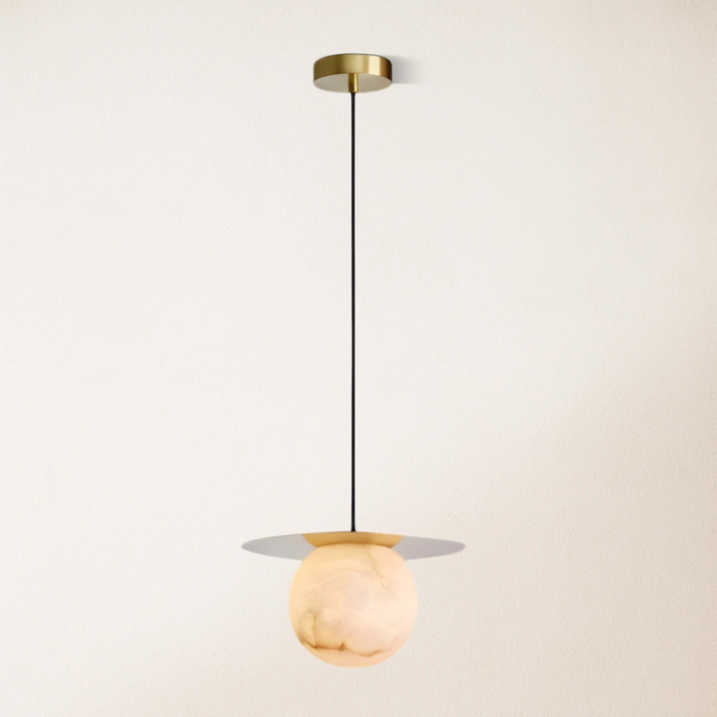 Dadaly Garfield Spanish Alabaster Small Art Bedside Pendant 26cmD