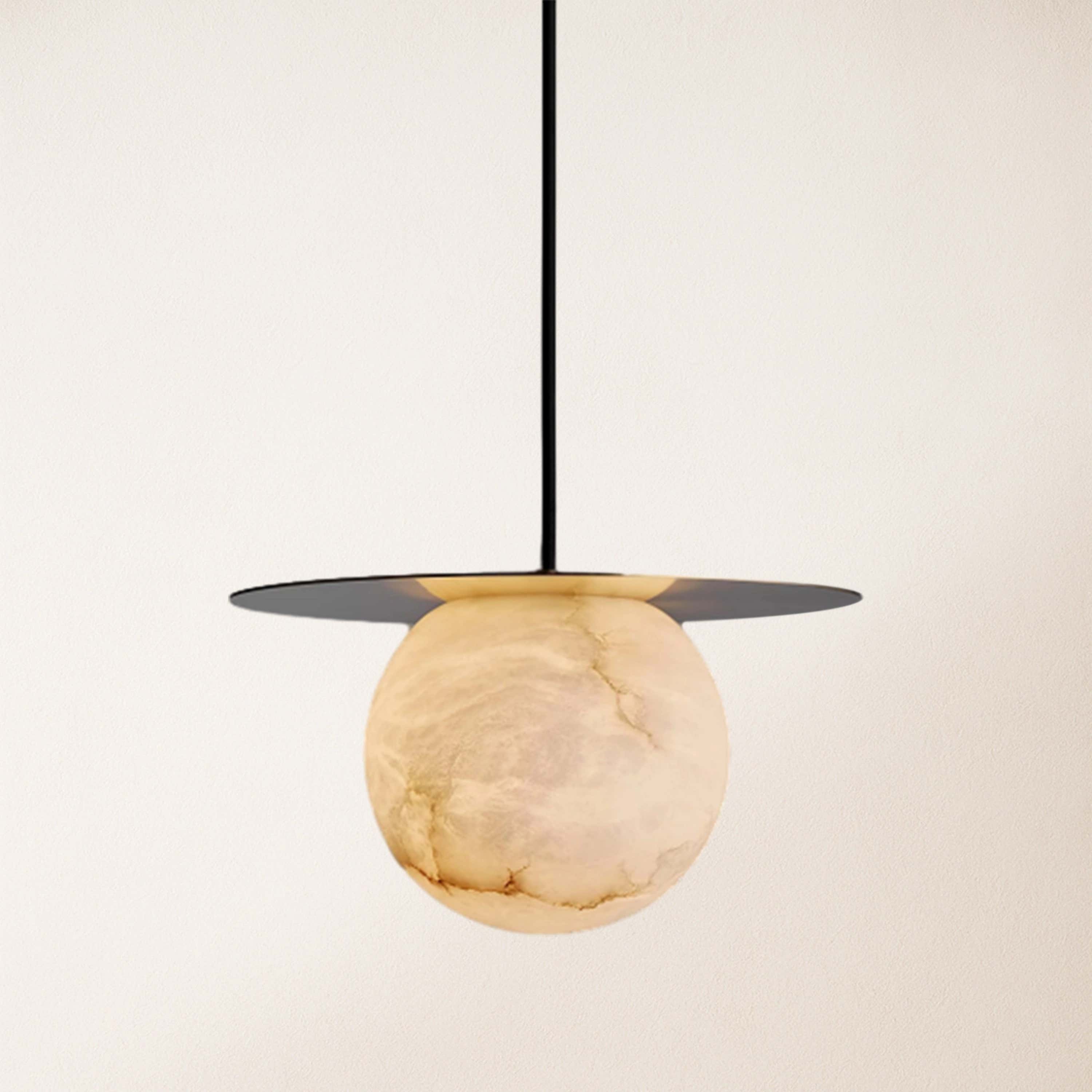 Dadaly Garfield Spanish Alabaster Small Art Bedside Pendant 26cmD