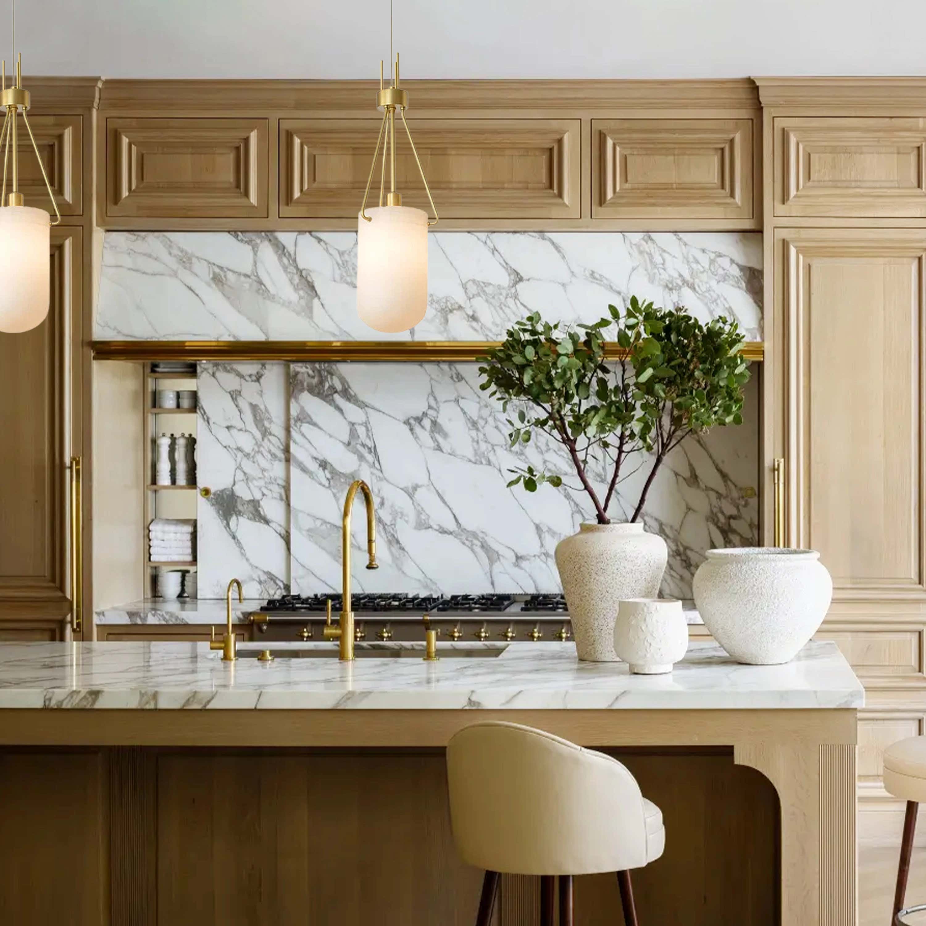 Dadaly Lottia Alabaster Small Art Pendant Light 18cm D