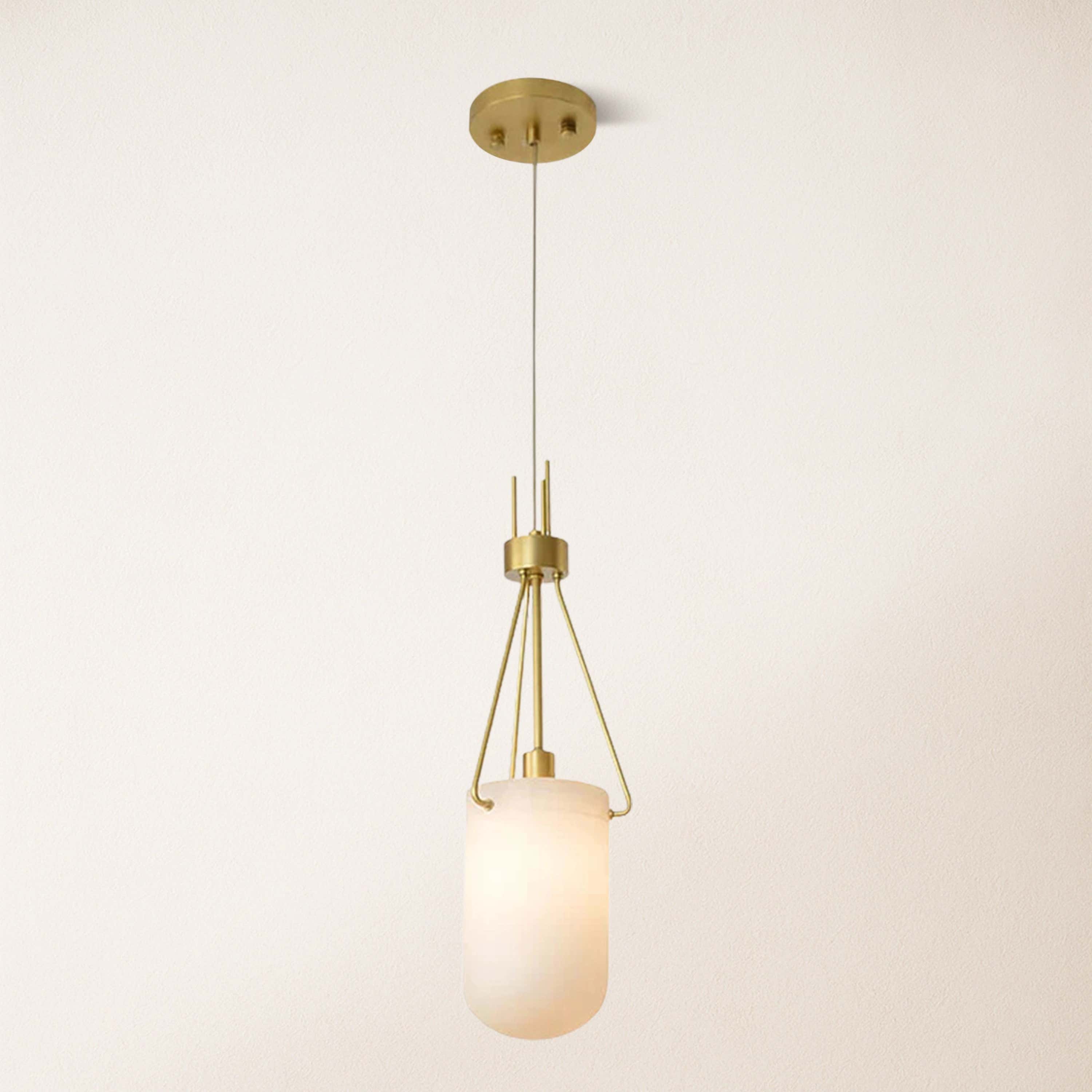 Dadaly Lottia Alabaster Small Art Pendant Light 18cm D