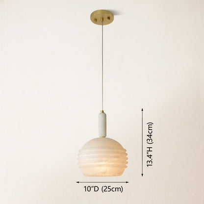 Dadaly Lottia Alabaster Small Art Pendant Light 25cm D