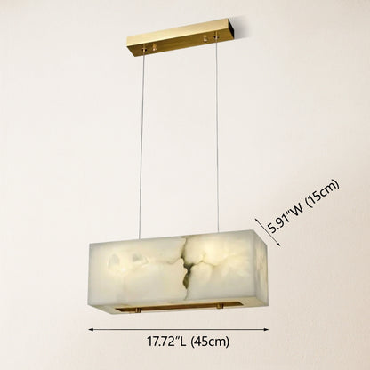 Dave Alabaster Cuboid Dining Room Chandelier 45 cm L