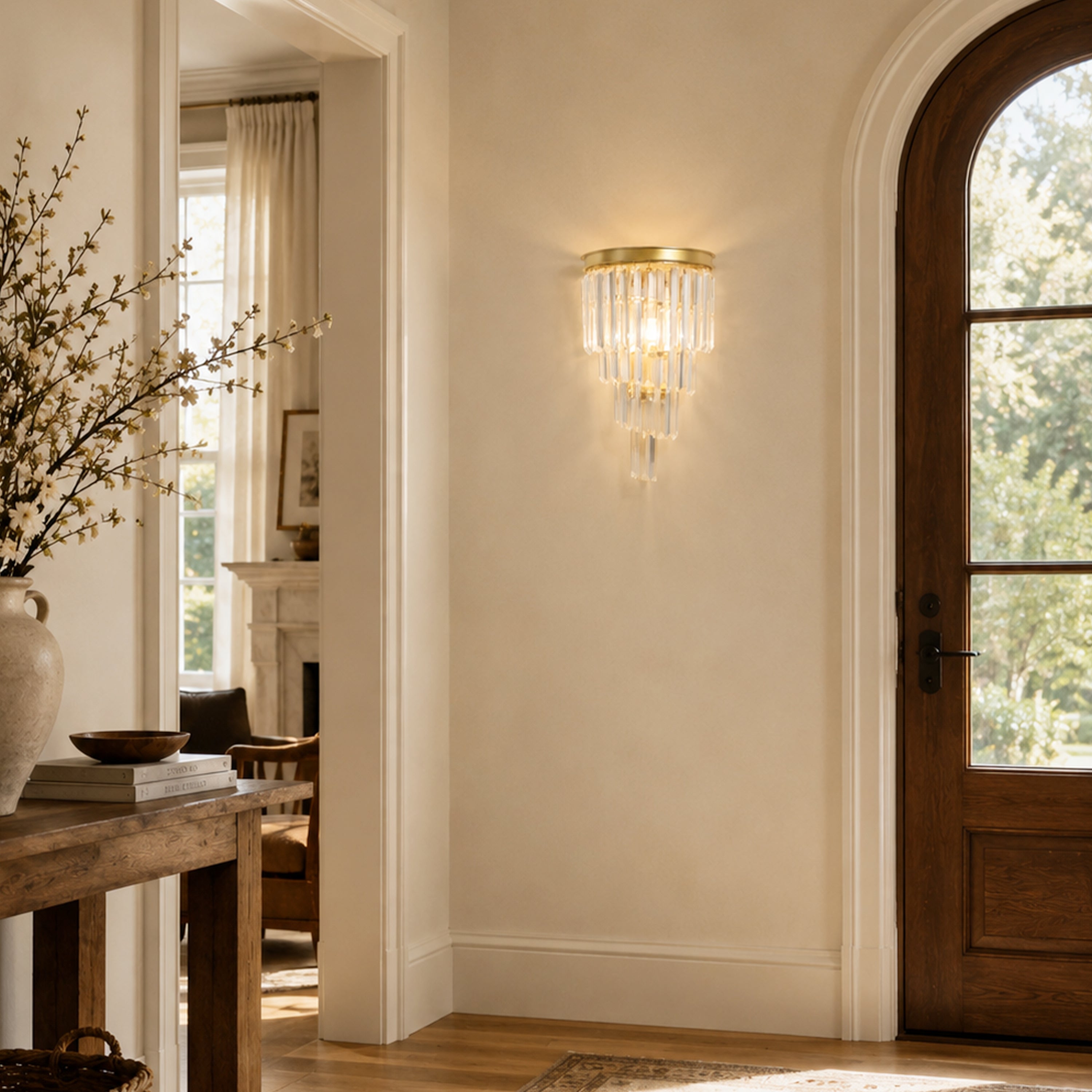 Oryana Crystal Icicle Wall Sconce 9.8"