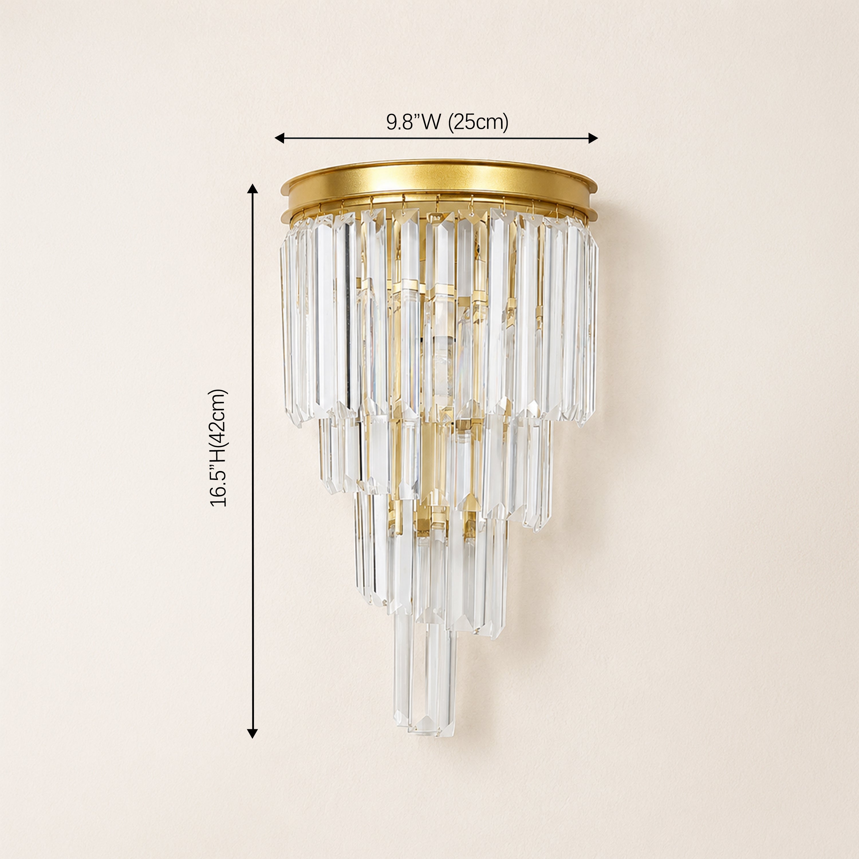 Oryana Crystal Icicle Wall Sconce 9.8"