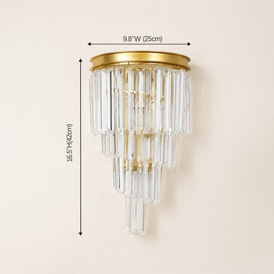 Oryana Crystal Icicle Wall Sconce 9.8"