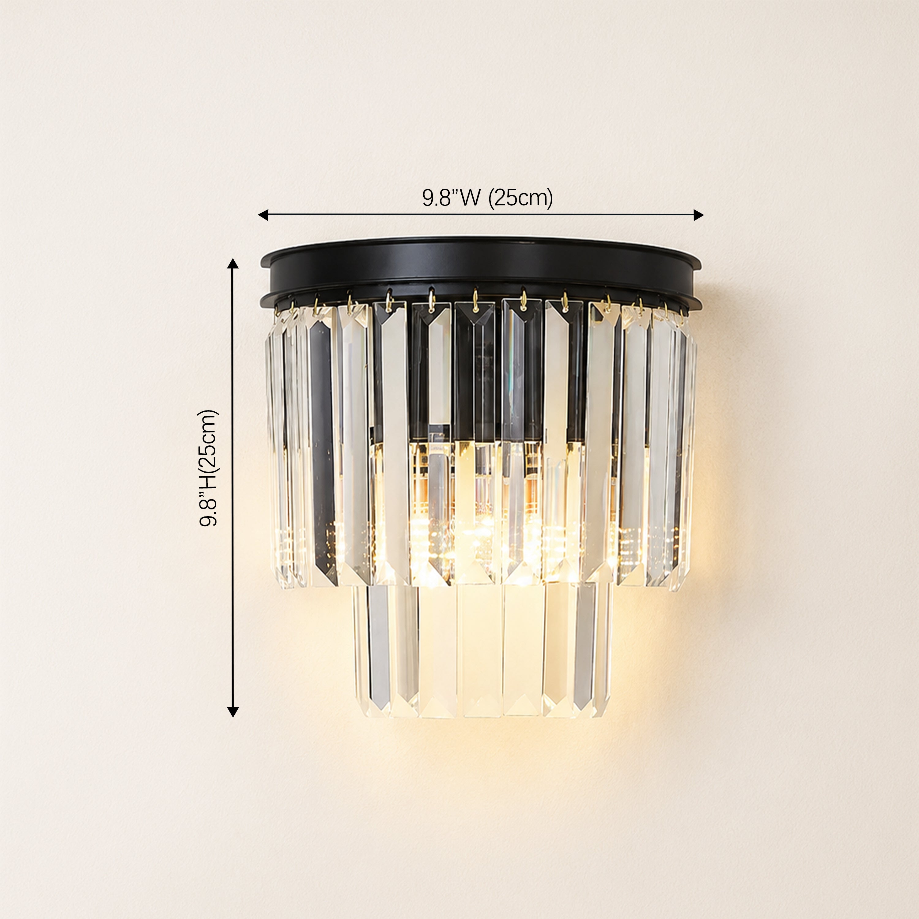 Oryana Crystal Icicle Wall Sconce 9.8"