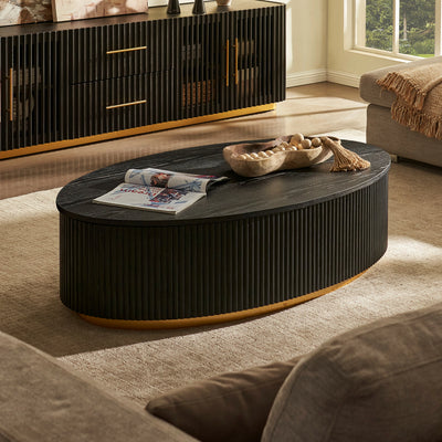 Holton Oak Media Console And Coffee Table Set