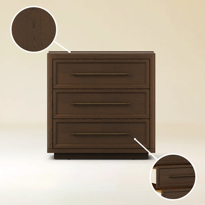 Alvar 95″ Oak 9-Drawer Chest(Set of 3)