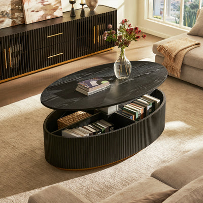 Holton Oak Media Console And Coffee Table Set