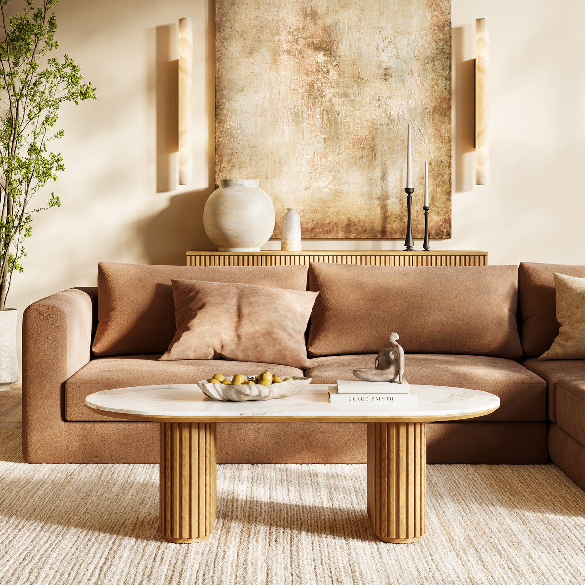 Emery Sintered Stone Coffee Table 120cm W