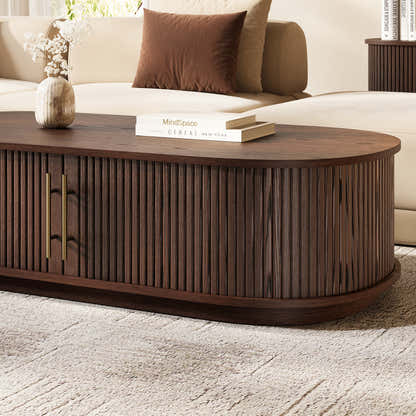 Sledin Sliding Door Coffee Table 55"W