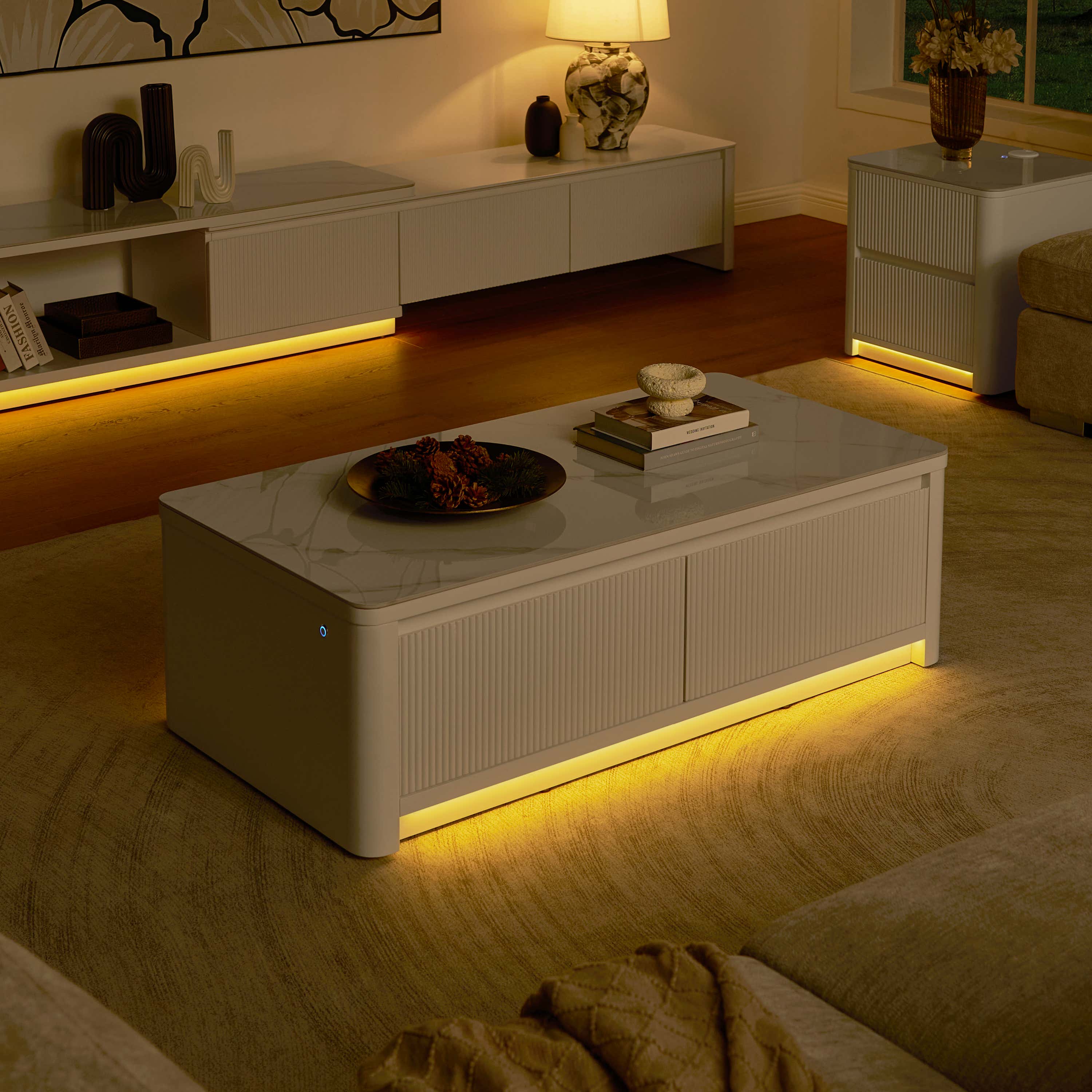 Celia Burnt Stone Coffee Table 120cm