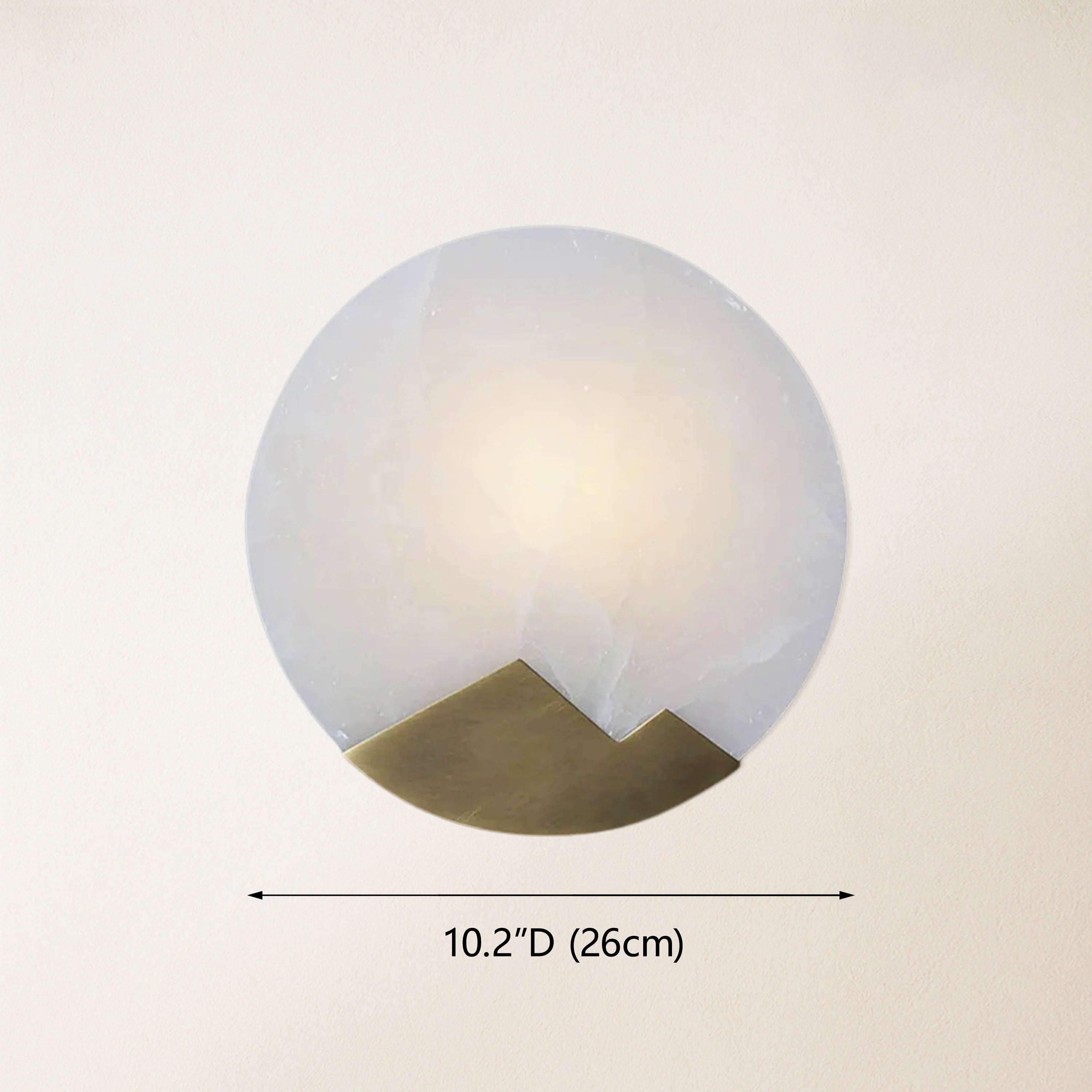 Egwent Alabaster Brass Sconce 20cm