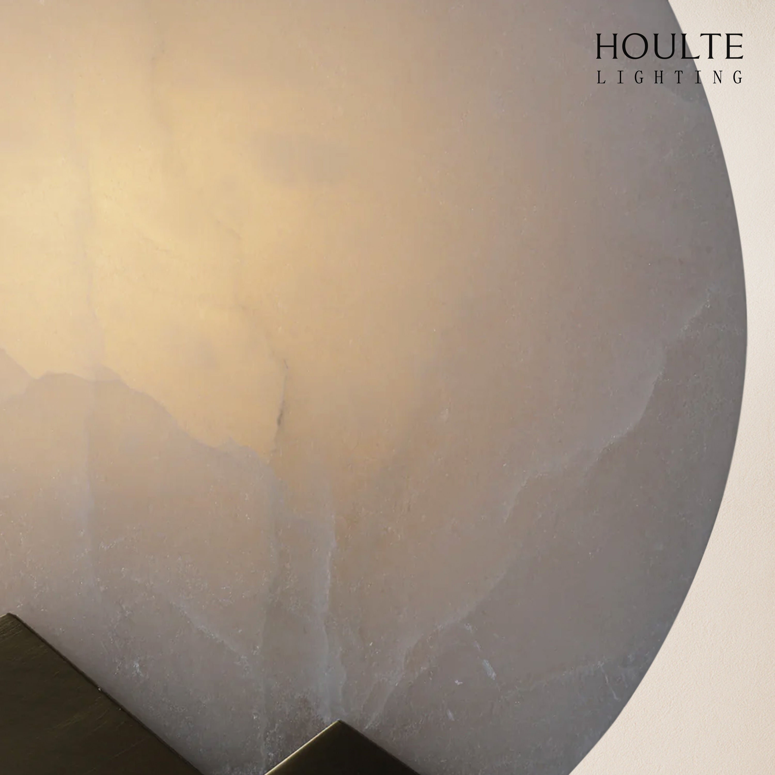Egwent Alabaster Brass Sconce 7.9"