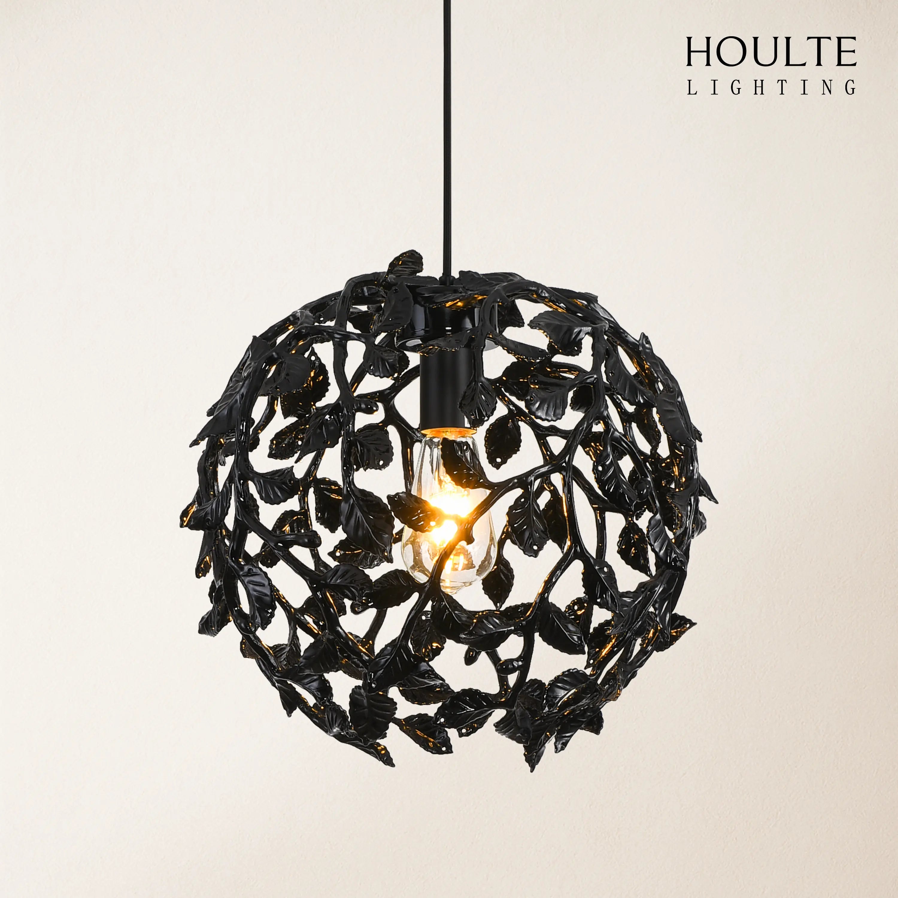 Elara Black Spherical Cage Chandelier 35.56cm