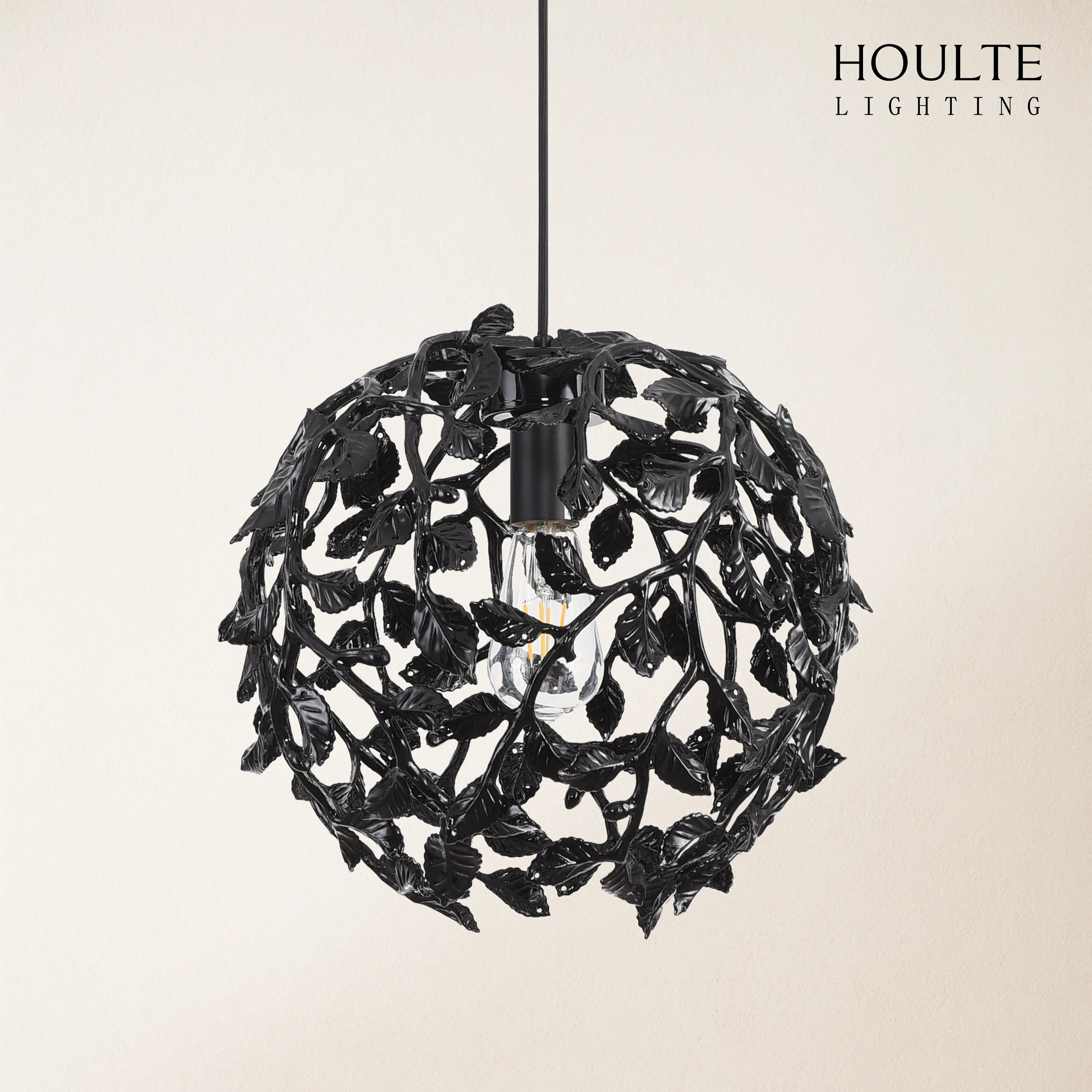 Elara Black Spherical Cage Chandelier 35.56cm