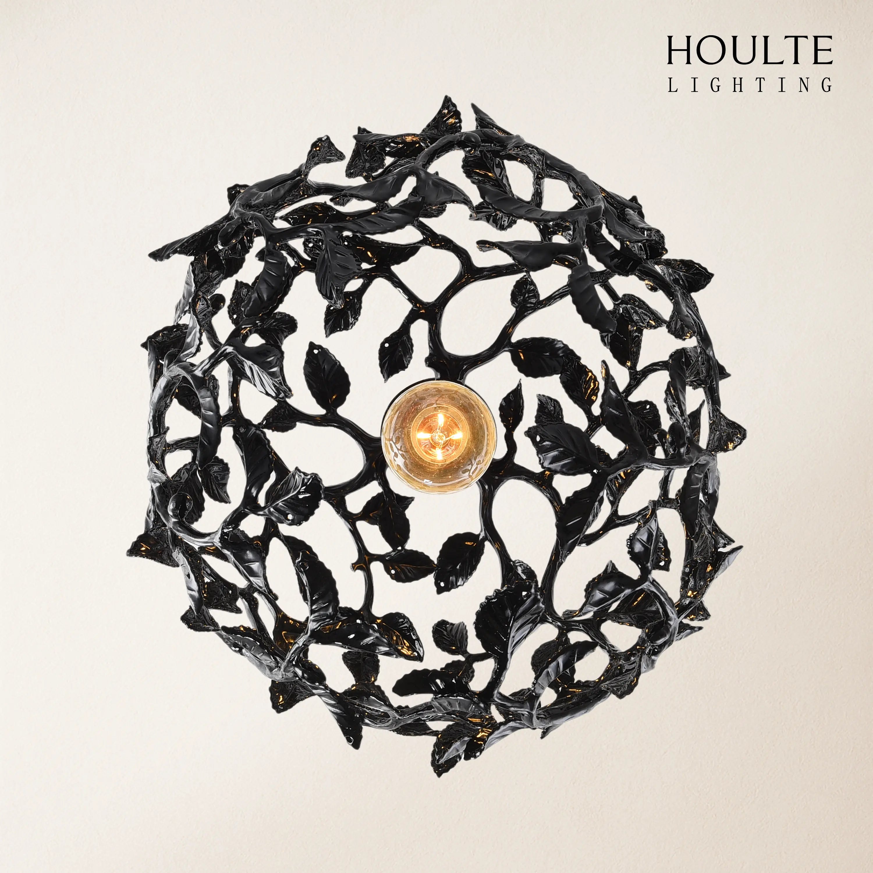Elara Black Spherical Cage Chandelier 35.56cm