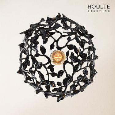 Elara Black Spherical Cage Chandelier 35.56cm