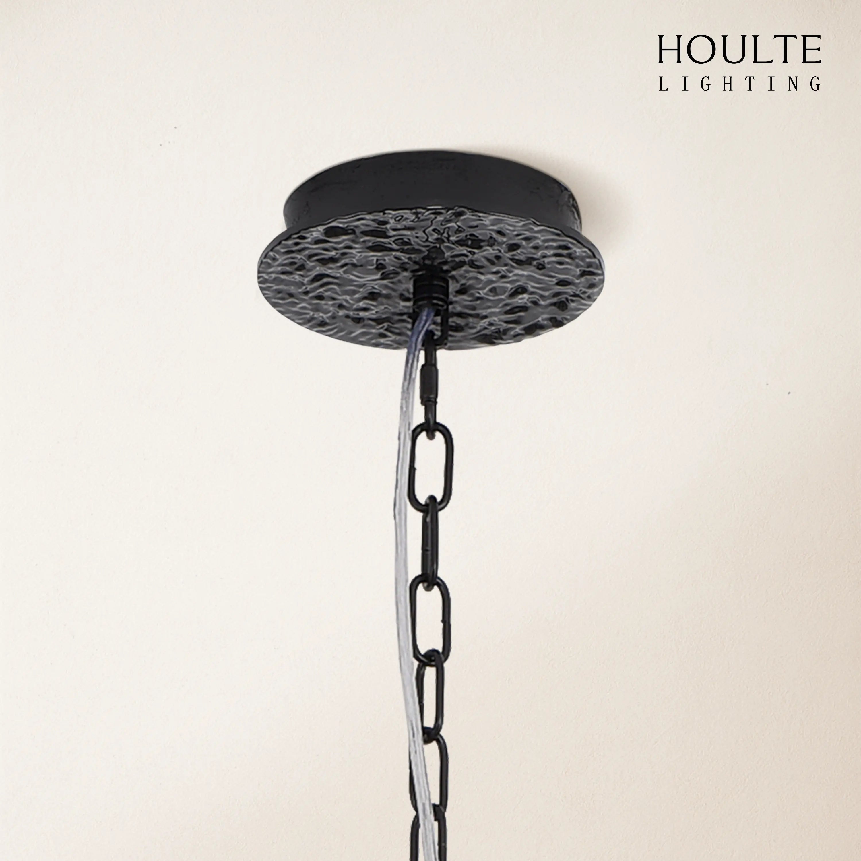 Elara Black Spherical Cage Chandelier 55.88cm