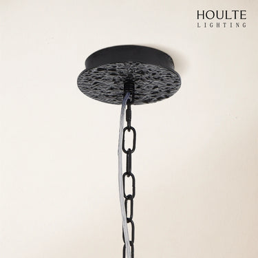 Elara Black Spherical Cage Chandelier 55.88cm