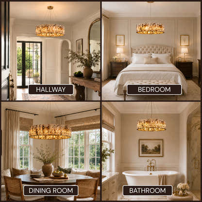 Pietra Marble Round Chandelier 23.6"D
