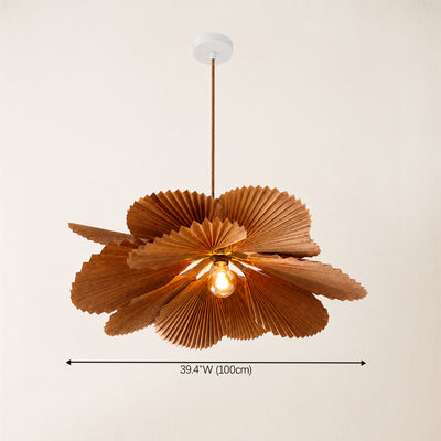 Calanthe Pleated Lotus Pendant Light