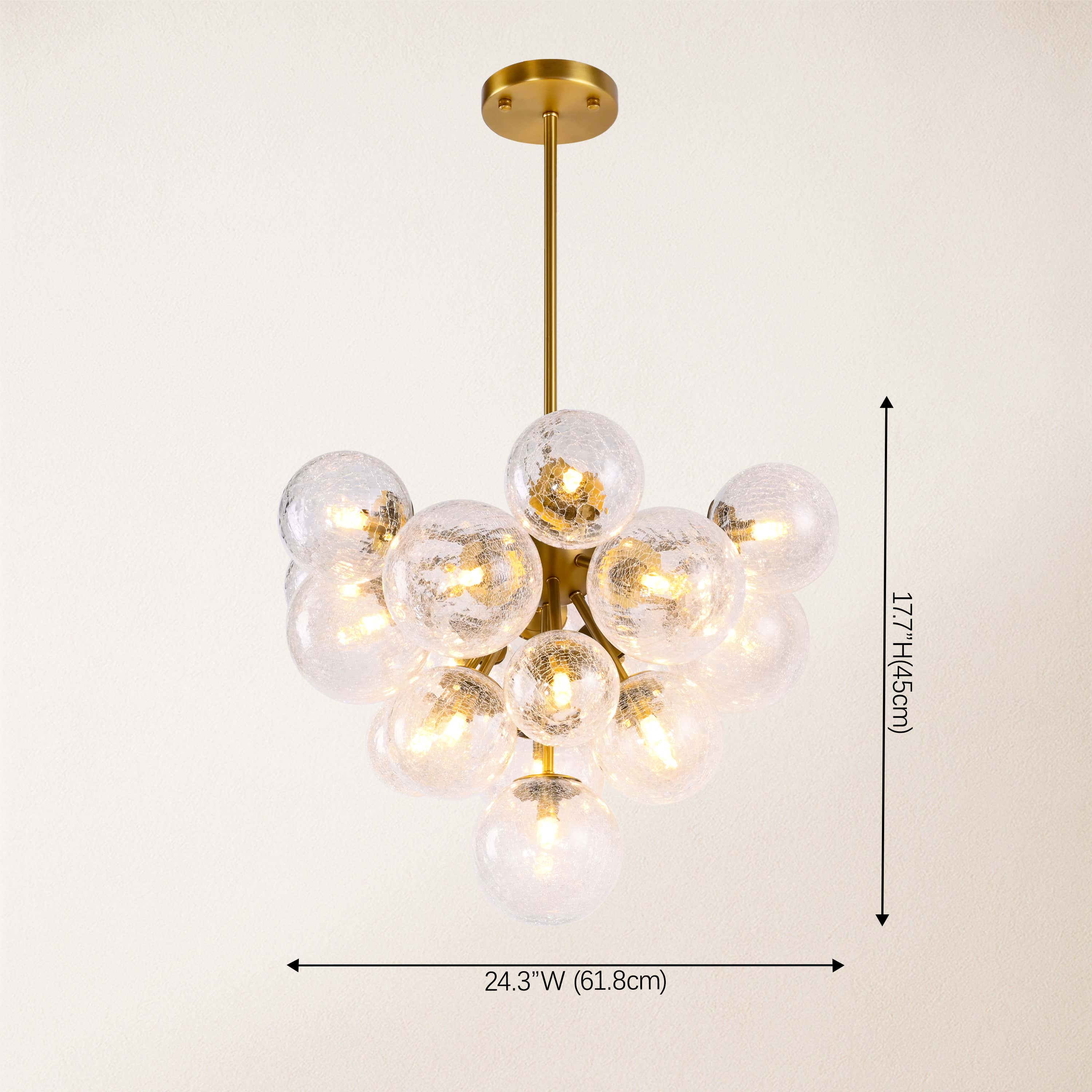 Elowen Crackled Glass Cluster Chandelier