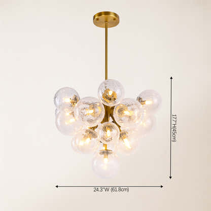 Elowen Crackled Glass Cluster Chandelier