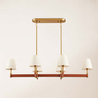 Corvella Leather Linear Chandelier