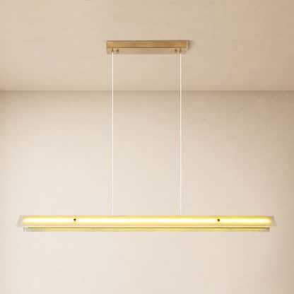 Pietra White Marble Linear Chandelier 49.2"D