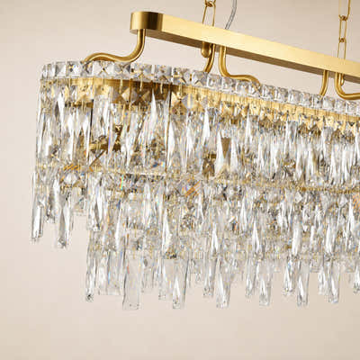 Lucentra Crystal Linear Chandelier 31"W
