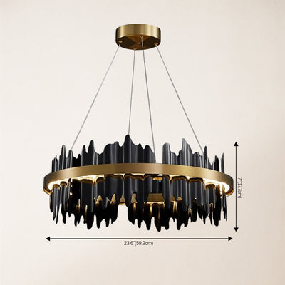 Arctira Metal Iceberg Round Chandelier 23.6"D