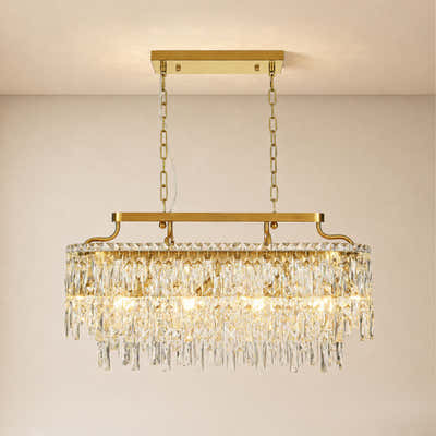 Lucentra Crystal Linear Chandelier 31"W