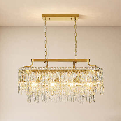 Lucentra Crystal Linear Chandelier 31"W
