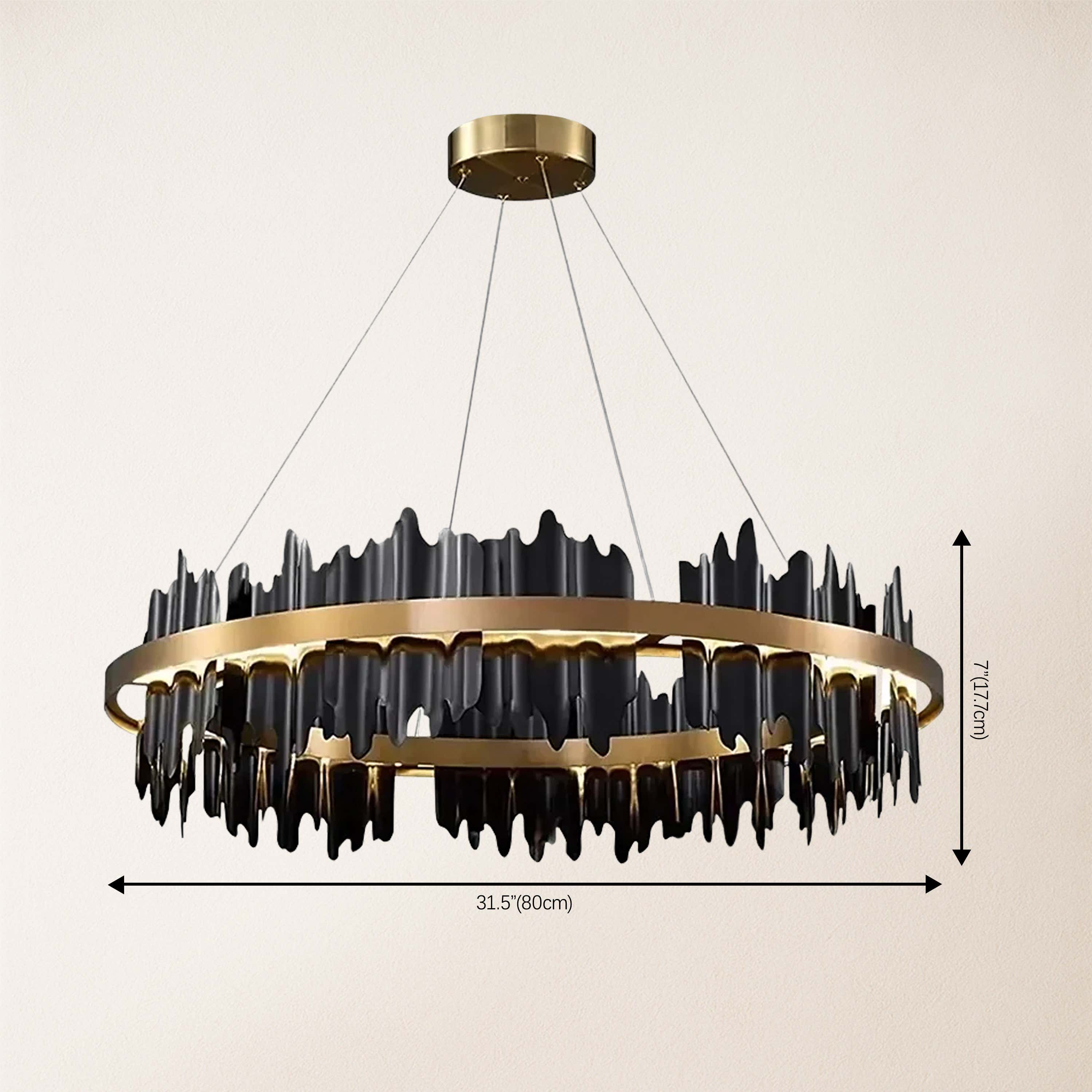 Arctira Metal Iceberg Round Chandelier 80cm D
