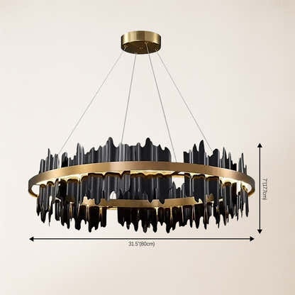 Arctira Metal Iceberg Round Chandelier 80cm D